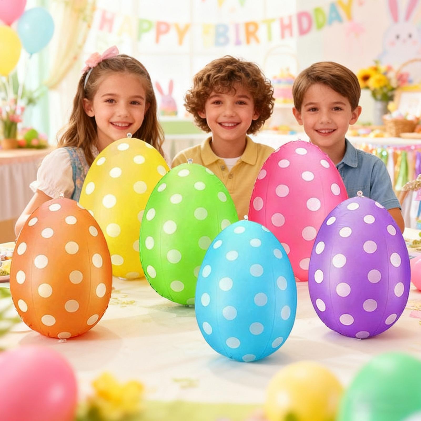 Inflatable Easter Eggs 6Pcs/se - огляд і ціна Kids Yard Toys