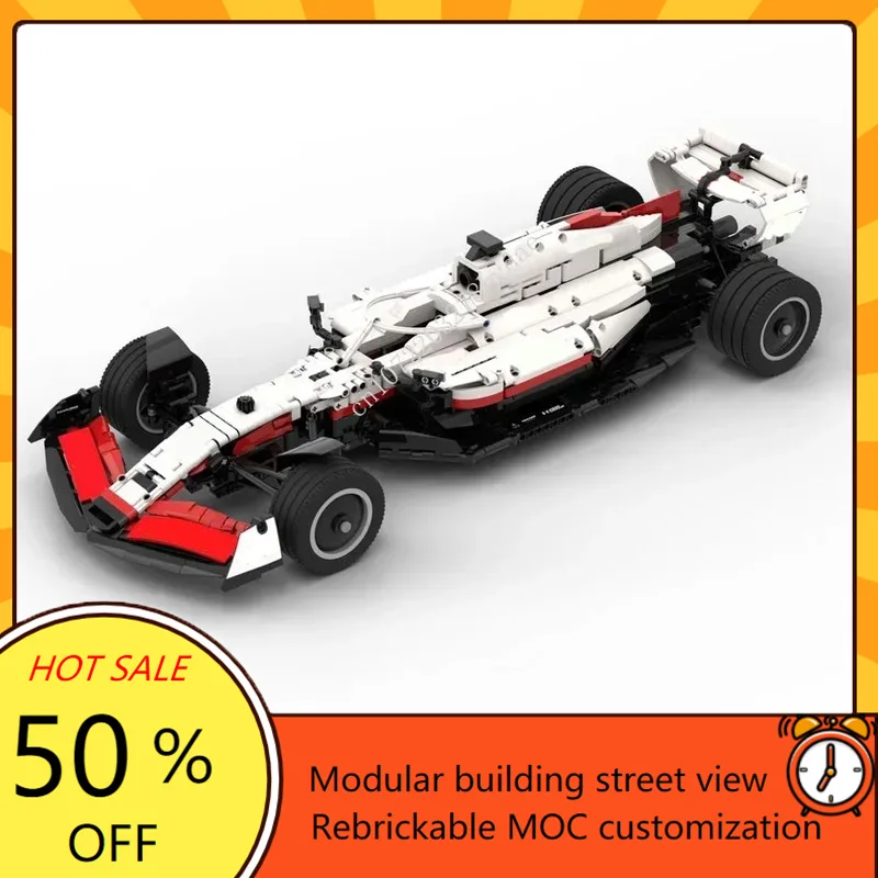 2539PCS MOC Speed Haas F1 Team - огляд і ціна Kids Toys Xmas