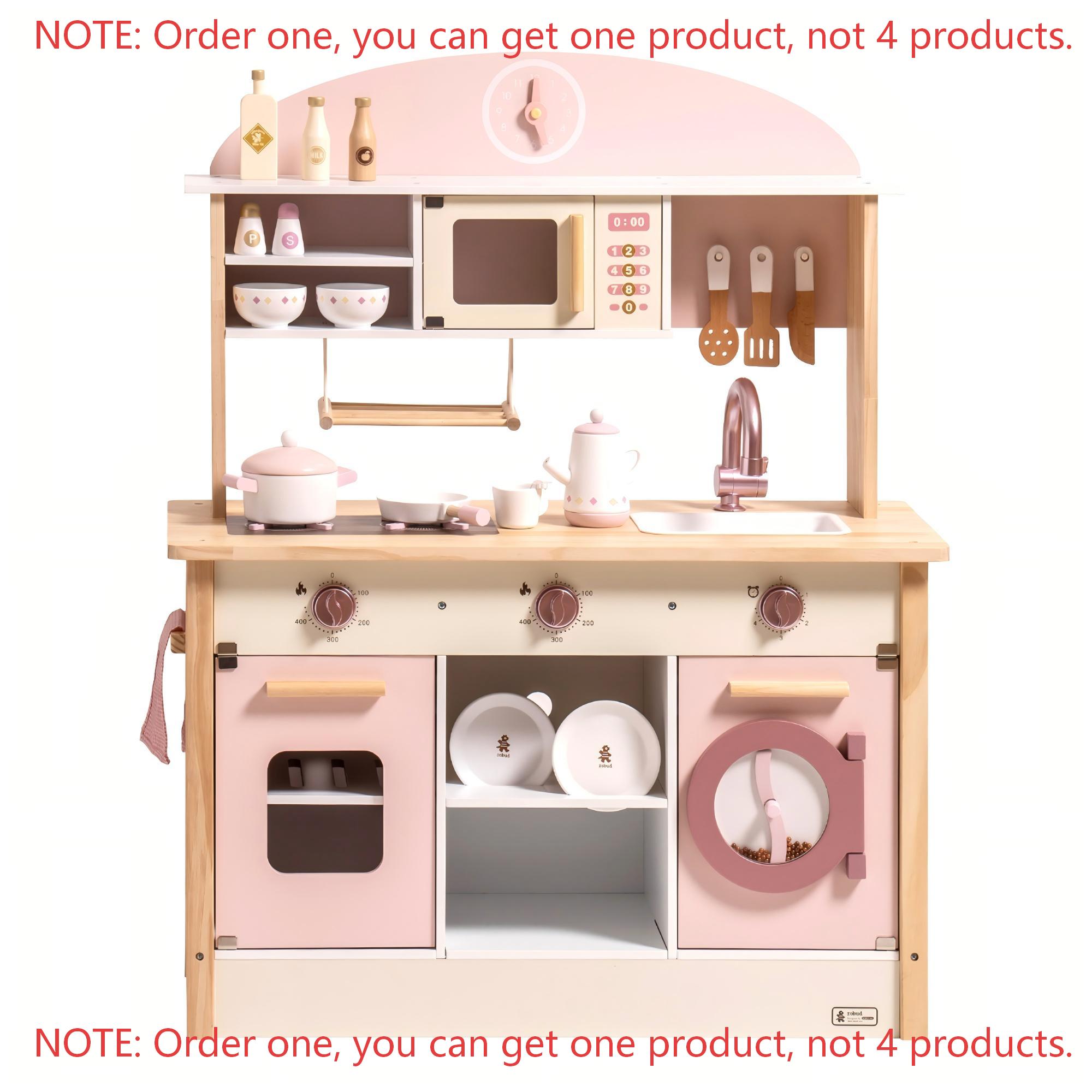 Robud Kids Wooden Pink Play Ki - огляд і ціна Kids Toys Kitchen Set